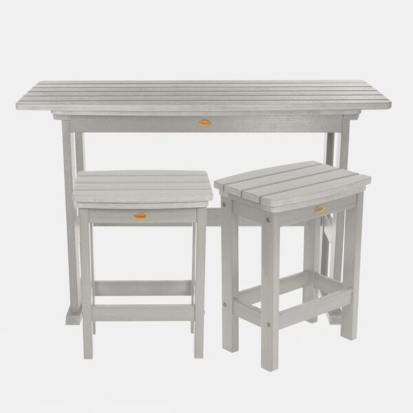 Highwood Usa Lehigh 3pc Counter Height Outdoor Patio Furniture Balcony Set AD-KITBALC1-HGR - main